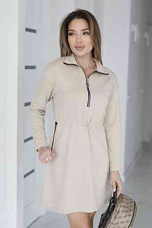 Трикотажное платье оверсайз на кулиске 