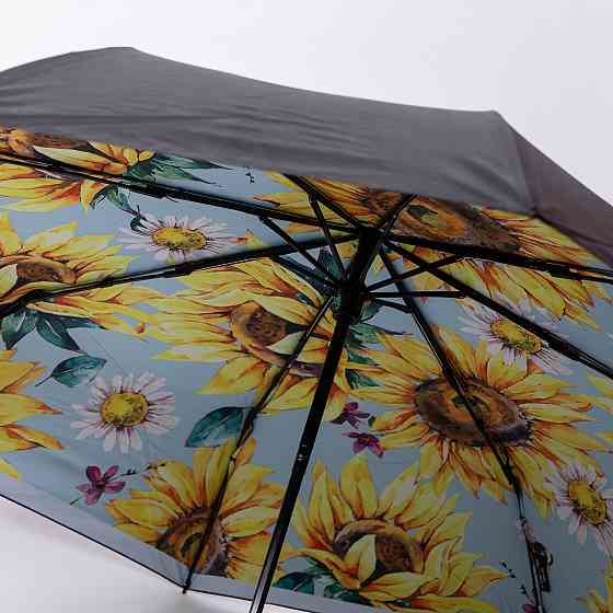 Зонт механический элегантный с принтом прочный надежный из полиэстера диаметр 100 см Жетлый HP-23-14Y Киев