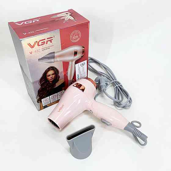 Фен професійний домашній для волосся VGR, Фен з іонізацією для укладання Професійний об'єму NV-57 Івано-Франківськ