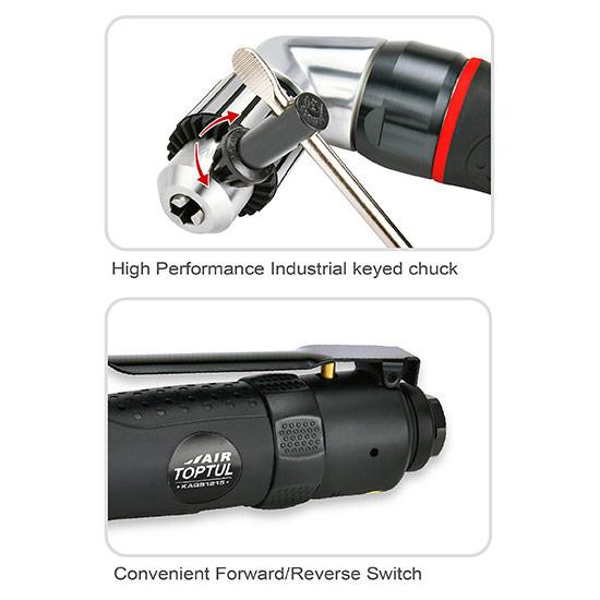 Пневмодриль кутова реверсивна 3/8" (1500б/хв; промисловий патрон) TOPTUL KAQB1215 Одеса - фото 3