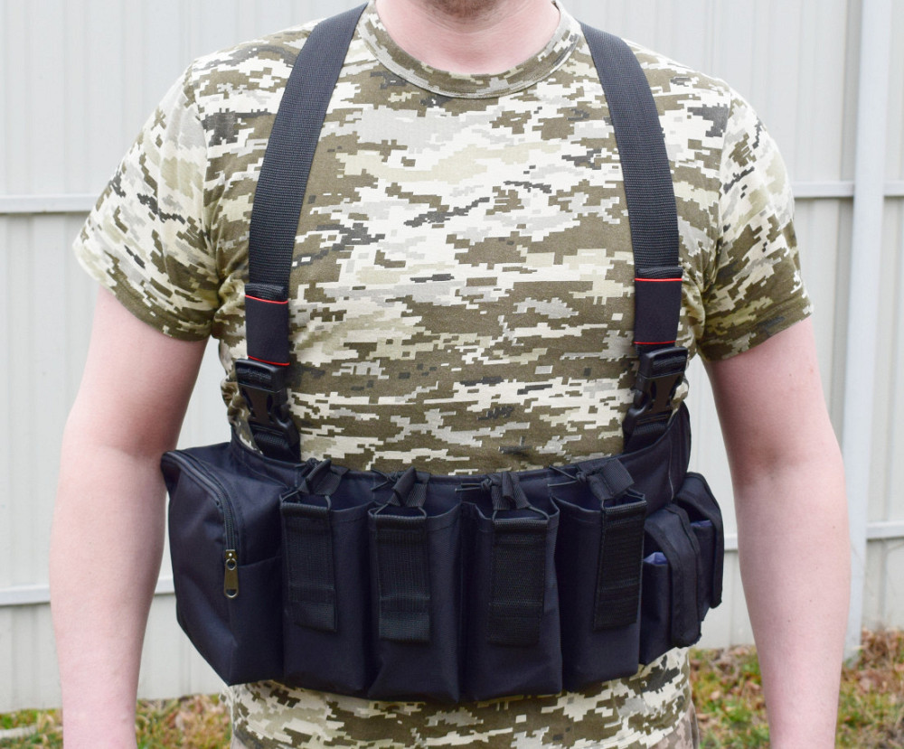 Жилет розвантажувальний з карманом Novator G-3 Black Київ - фото 1