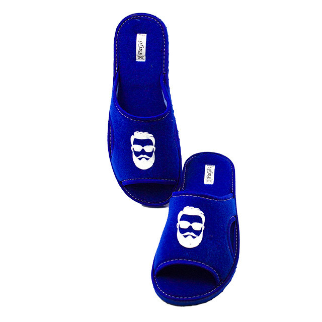 Тапочки мужские открытые войлочные комнатные 