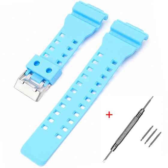 Ремешок для Casio G-Shock GA-100/110 Light Blue SI SBR Киев