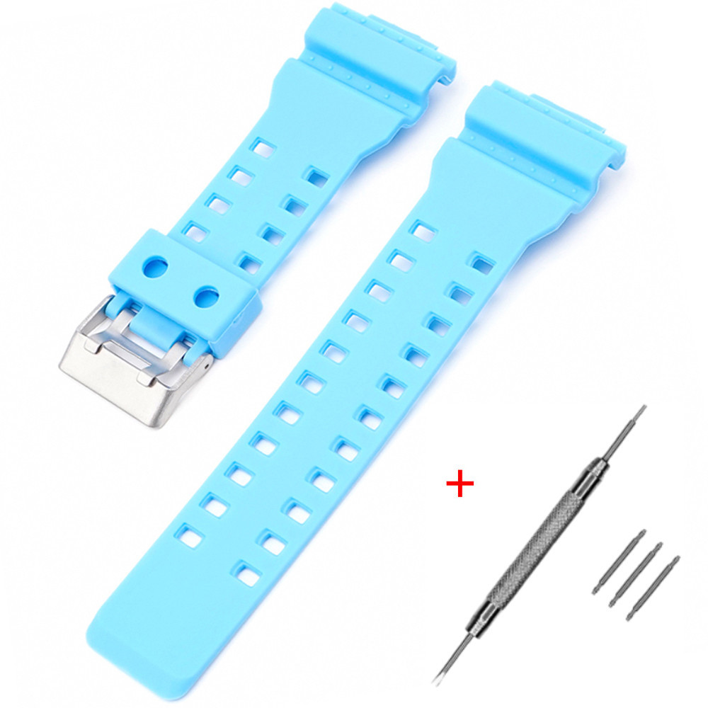 Ремешок для Casio G-Shock GA-100/110 Light Blue SI SBR Киев - изображение 1