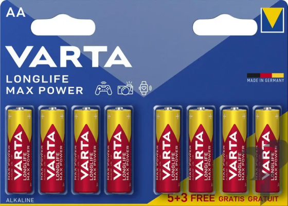 Батарейка VARTA LONGLIFE MAX POWER лужна AA LR6 8xBL ALKALINE KOD-4152 Київ