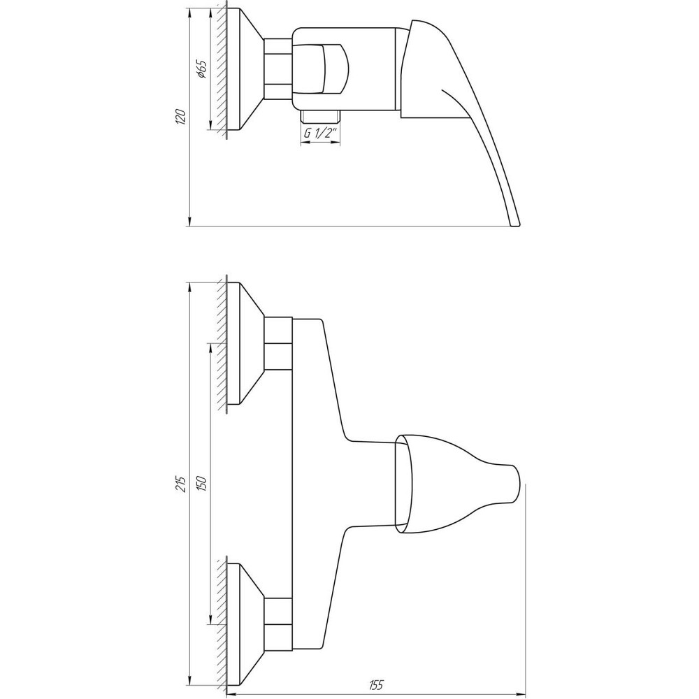 Змішувач для душу Globus Lux Solly GLSO-0105N Київ - фото 6