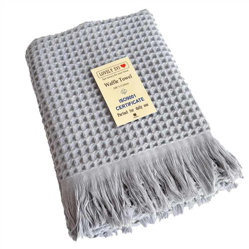 Вафельний рушник Lovely Svi - бавовна-  для ванної, готелів, спа - XXL 90х180 см -Сірий (402465) Київ - фото 1