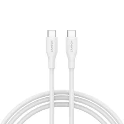 Дата кабель USB-C to USB-C 1.0m CC60SC10 60W Silicon White Canyon (CNS-CC60SC10W) Вінниця