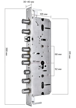 Корпус замка PES 60х68 під масивні двері Київ