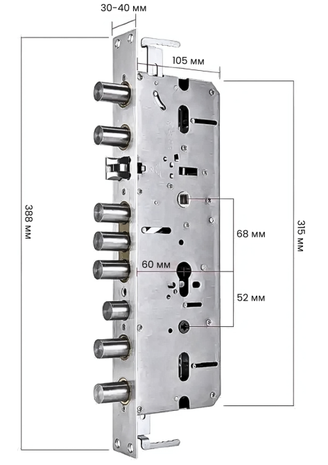 Корпус замка PES 60х68 под массивные двери Киев - изображение 2
