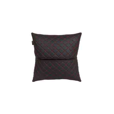 Подушка EVAtech ECO 40x40 см чорна з червоною ниткою (SPBCSBR) Вінниця