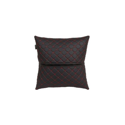 Подушка EVAtech ECO 40x40 см чорна з червоною ниткою (SPBCSBR) Вінниця - фото 2