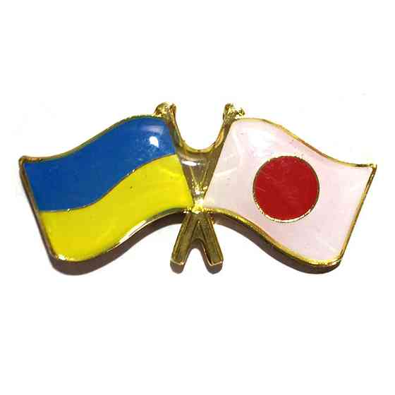 Значок прапор Україна Японія Київ