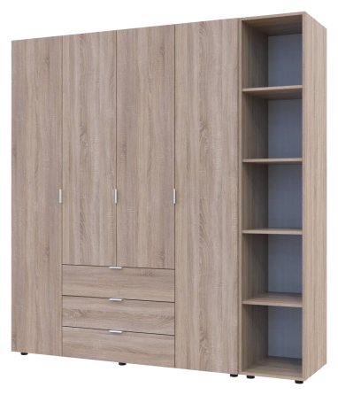Комплект шкафов для одежды Doros Гелар (2 шт.) 193,2х49,5х203,4 см Дуб сонома (DRS-011154) Днепр