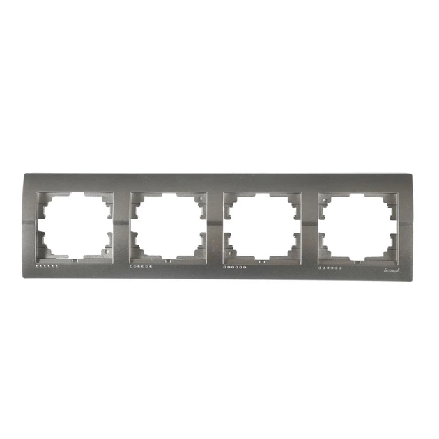 DERIY Рамка 4-а горизонтальна темно-сірий металік Lezard Харків - фото 2