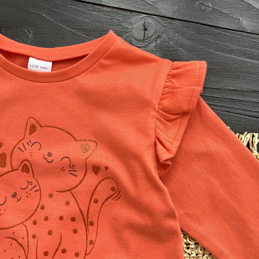 Дитяча Кофта для Дівчинки LC Waikiki Помаранчевий 4-5 років (104-110см) пакунок малюка Киев - изображение 4