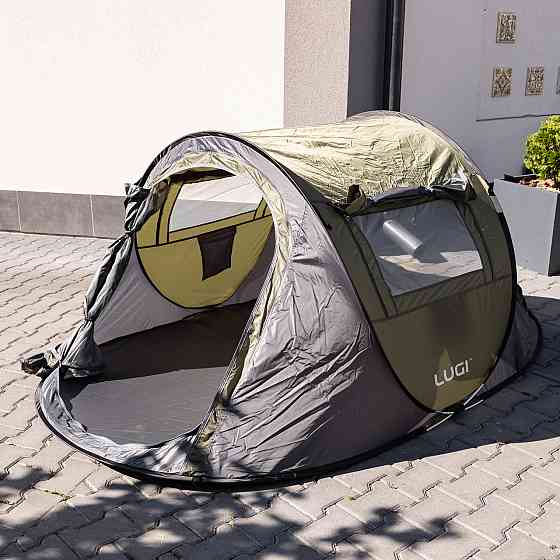Lugi Намет туристичний 245×145×100 (см) кемпінговий для риболовлі 2 х місний Зелений LU-030GR Коломыя