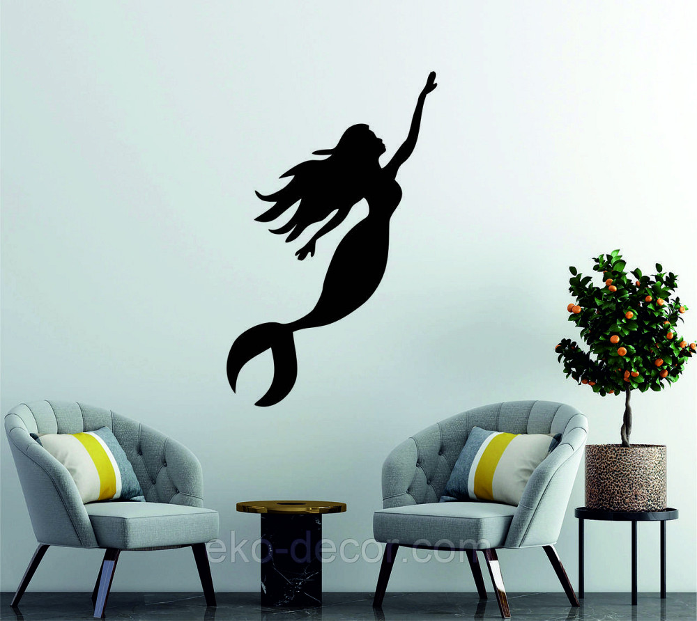 Декоративное настенное 3D Панно «Русалочка» Декор на стену с объемом Киев - изображение 4