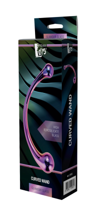 DT21835 Вигнутий скляний фалоімітатор Dream Toys GLAMOUR GLASS CURVED WAND Sex Aura Київ