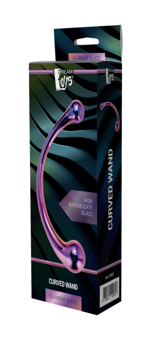DT21835 Вигнутий скляний фалоімітатор Dream Toys GLAMOUR GLASS CURVED WAND Sex Aura Київ - фото 5