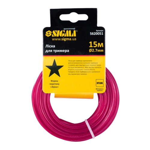 Ліска для тримера d2,7мм 15м зріз/зірка SIGMA Житомир - фото 3
