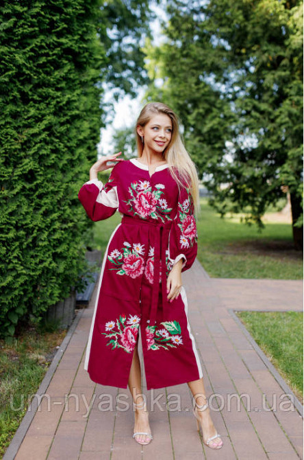 Жіноча вишита сукня на льні Роксолана Кривий Ріг - фото 10