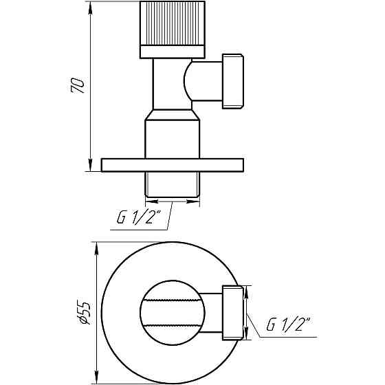 Кран шаровый угловой SOLOMON 1/2″х1/2″ A7032 (000009200) Киев