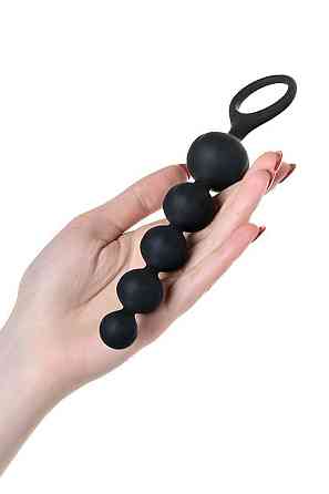 Набор анальных бус Satisfyer Beads Black, силикон, макс. диаметр 3,3 см и 3,5 см Sex Aura Киев