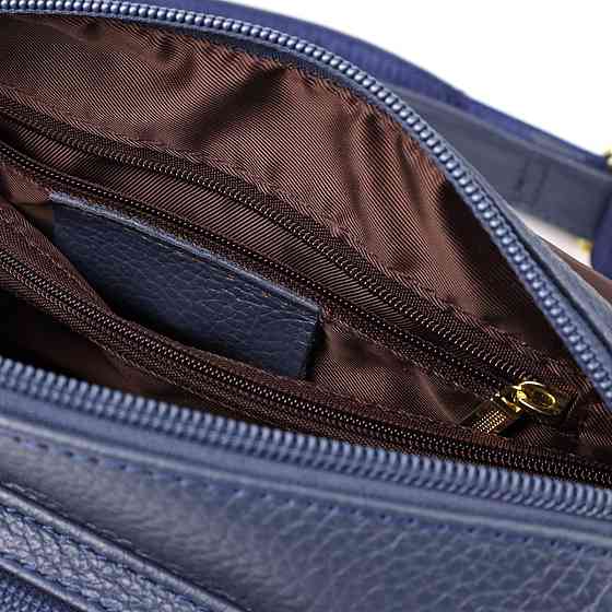 Сумка з натуральної шкіри для жінок Синій (Vintage) Київ