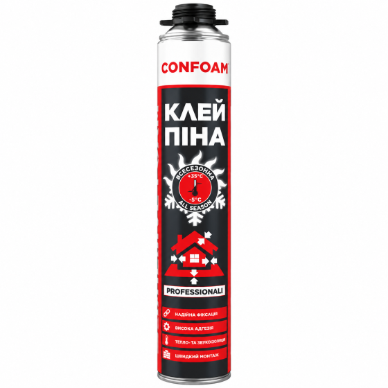 Клей-піна монтажна професійна CONFOAM PRO 800 мл Київ