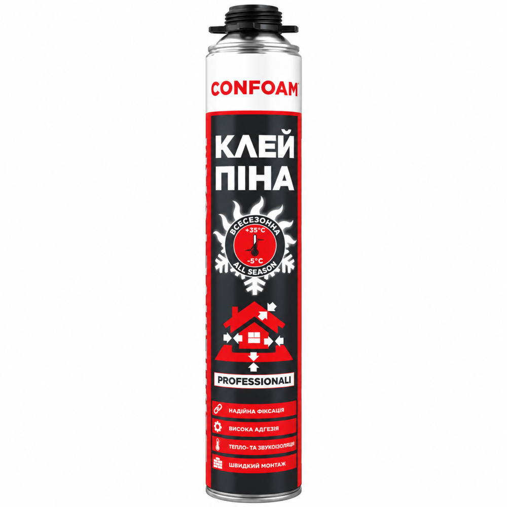 Клей-піна монтажна професійна CONFOAM PRO 800 мл Київ - фото 1