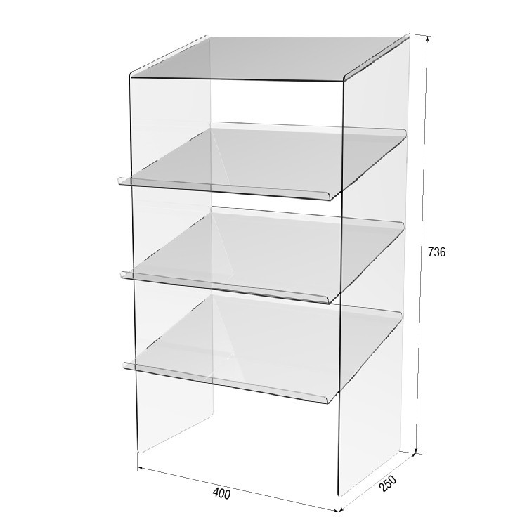 Підставка вітрина EKOSTAR під батончики настільна 3 полки 400х250х736 Київ - фото 3