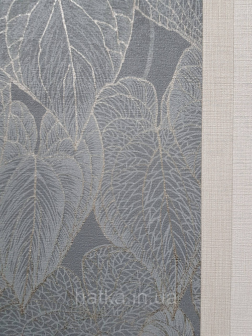 Шпалери вініл на флізеліні AS creation Metropolitan stories By Time 0,53х10 листя золотисте на сірому Київ - фото 3