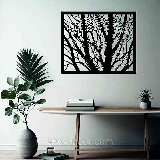 Настенный декор Панно   «Дерево» 90*75 см, Черный Киев