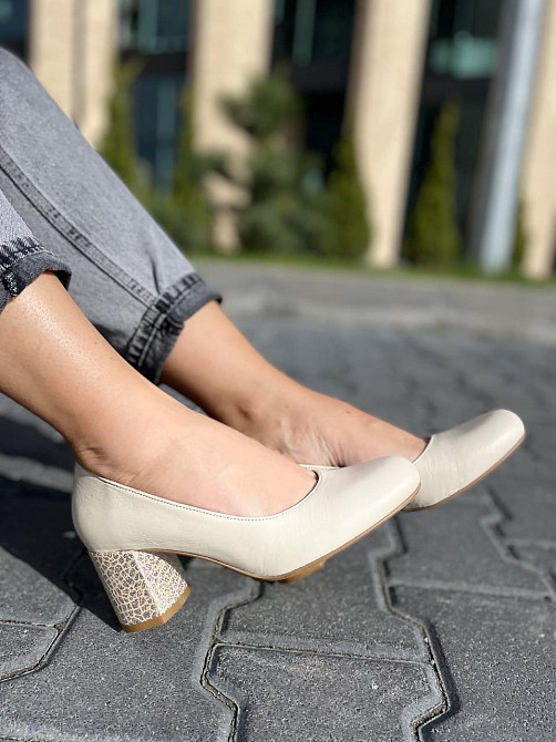 Nivelle Туфлі жіночі NIVELLE бежеві натуральна шкіра каблук 6 см 38р.39р. (1529/6030-6045) Коломия - фото 4