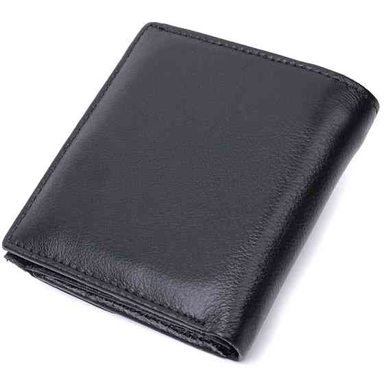 Оригінальне жіноче портмоне з натуральної шкіри ST Leather 22724 Чорний Київ