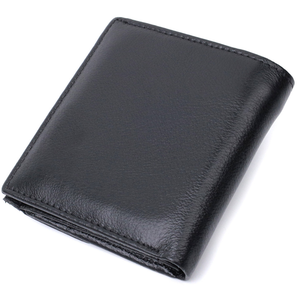 Оригінальне жіноче портмоне з натуральної шкіри ST Leather 22724 Чорний Київ - фото 2