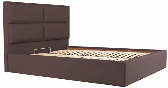 Ліжко Двоспальне Sheffield Comfort 160 х 190 см Fly 2231 З підйомним механізмом та нішою для білизни Темно-коричневий Київ