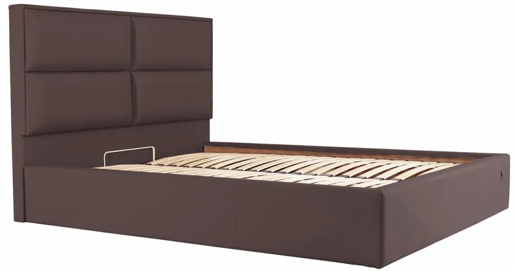 Кровать Двуспальная Sheffield Comfort 160 х 190 см Fly 2231 С подъемным механизмом и нишей для белья Темно-коричневый Киев - изображение 1