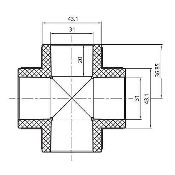 Хрестовина PPR Thermo Alliance 32 Київ