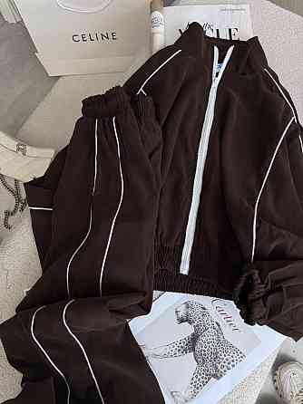 Женский стильный трендовый костюм двойка купра Шоколад, 42/44 Одесса