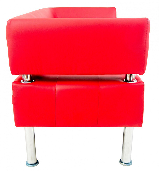 Диван Flay Office двойка со спинкой и подлокотниками 1550х650х750 Красный Киев - изображение 3