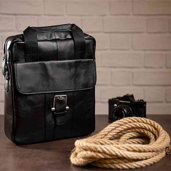 Мессенджер мужской Vintage 14632 кожаный Черный Киев