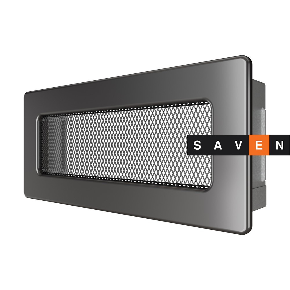 Вентиляційна решітка для каміна SAVEN 11х24 графітова Львів - фото 2