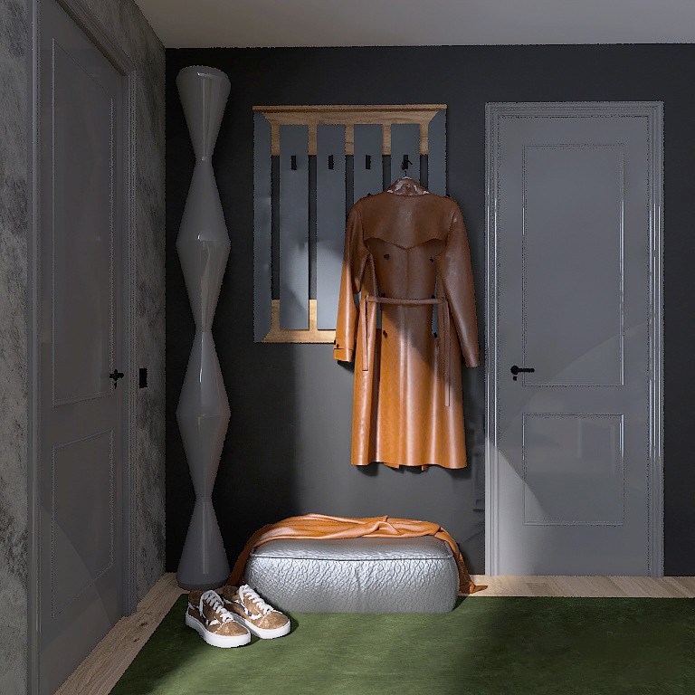 Вешалка настенная Эверест Нордик-900 90х6х110 см Графит + Дуб крафт золотой (DTM-5518) Львов - изображение 2