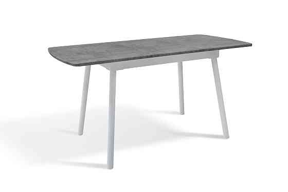 Стіл Соло 110(+35)*70 білий метал/мрамор світл Київ