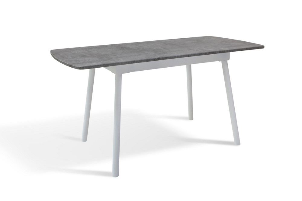 Стіл Соло 110(+35)*70 білий метал/мрамор світл Київ - фото 2