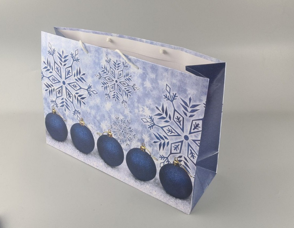 Картонные пакеты с ручками Гигант горизонтальные Новогодние  46*33*15-015 (12 шт) Харьков - изображение 3