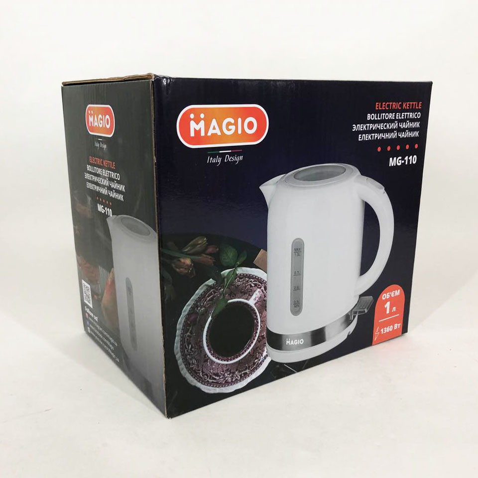 Стильний електричний чайник Magio MG-110 1 л 1360 Вт, Електричний чайник безшумний AK-69 Івано-Франківськ - фото 8
