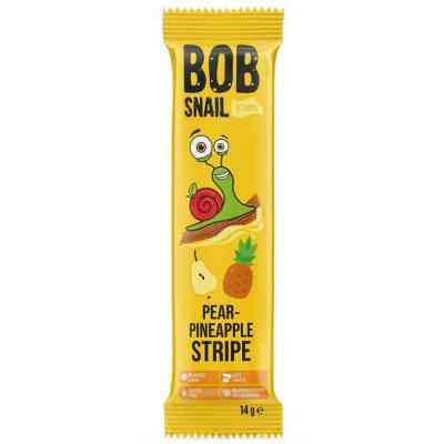 Цукерка Bob Snail Равлик Боб Груша Ананас страйп, 14 г (4820206080912) Вінниця